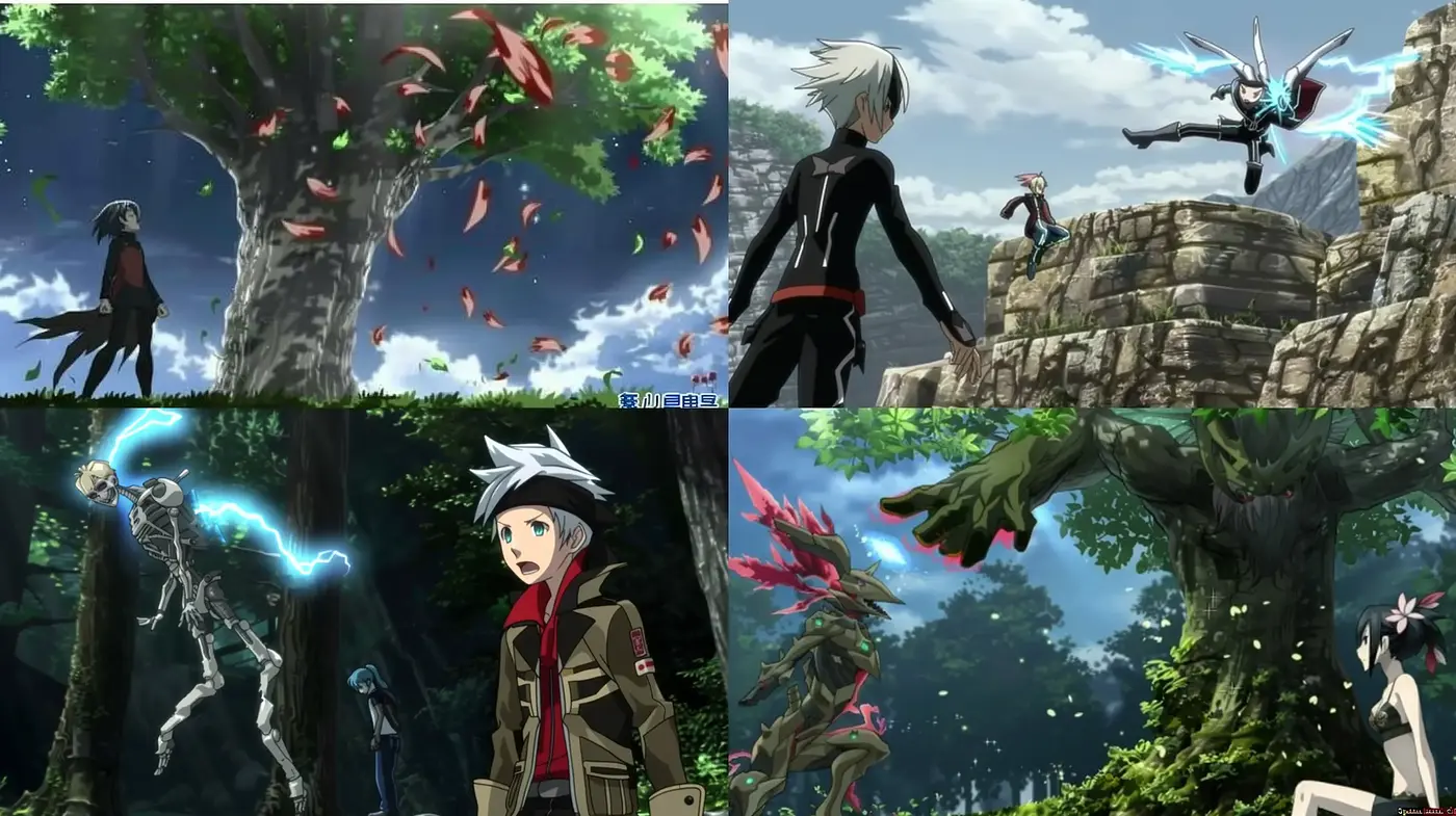 Energetic Anime-Inspired Adventure with Consistent Color Schemes - Midjourney sref style