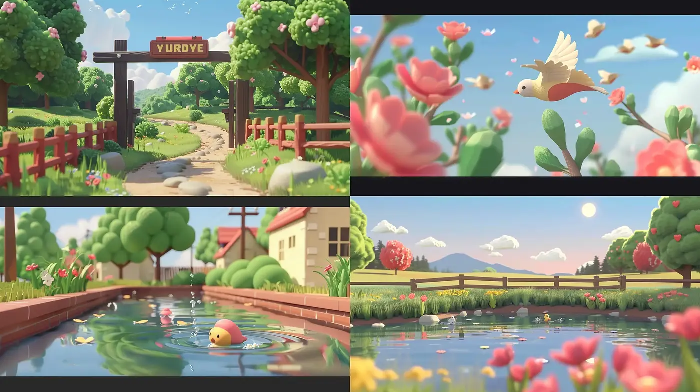 Serene Pastoral Dreamscape: A Harmonious Blend of Digital Artistry - Midjourney sref style