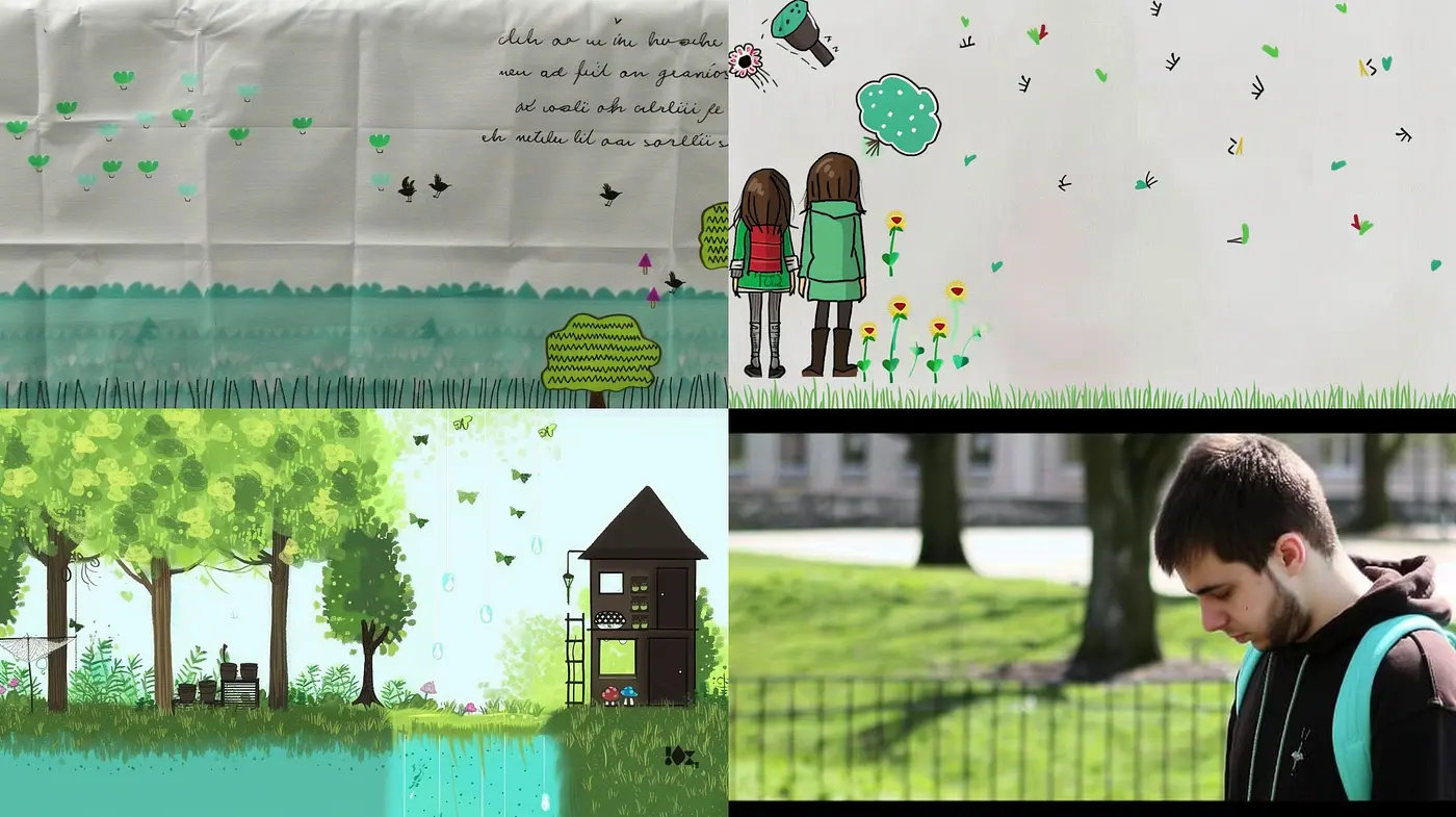 Enchanting Pastoral Harmony: Capturing the Essence of Serene Storybook Landscapes and Characters - Midjourney sref style