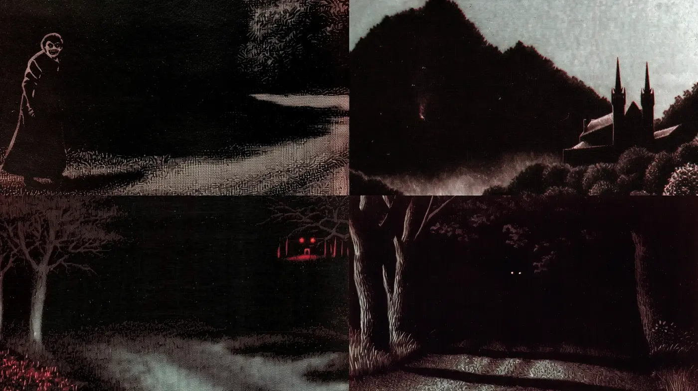 Eerie Monochromatic Tableaus with a Gothic Sensibility - Midjourney sref style