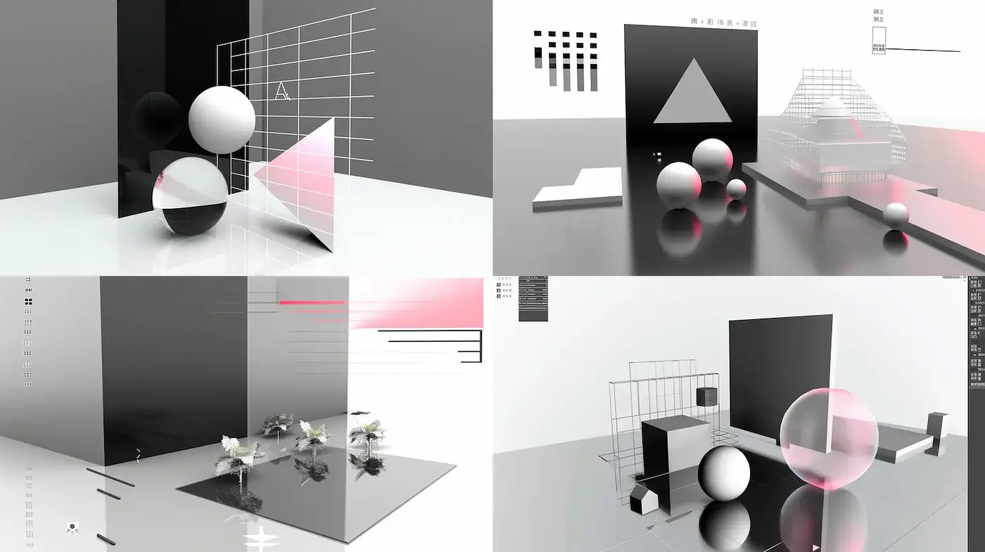 Minimalistic Geometric Composition with a Modern Aesthetic - Midjourney sref style