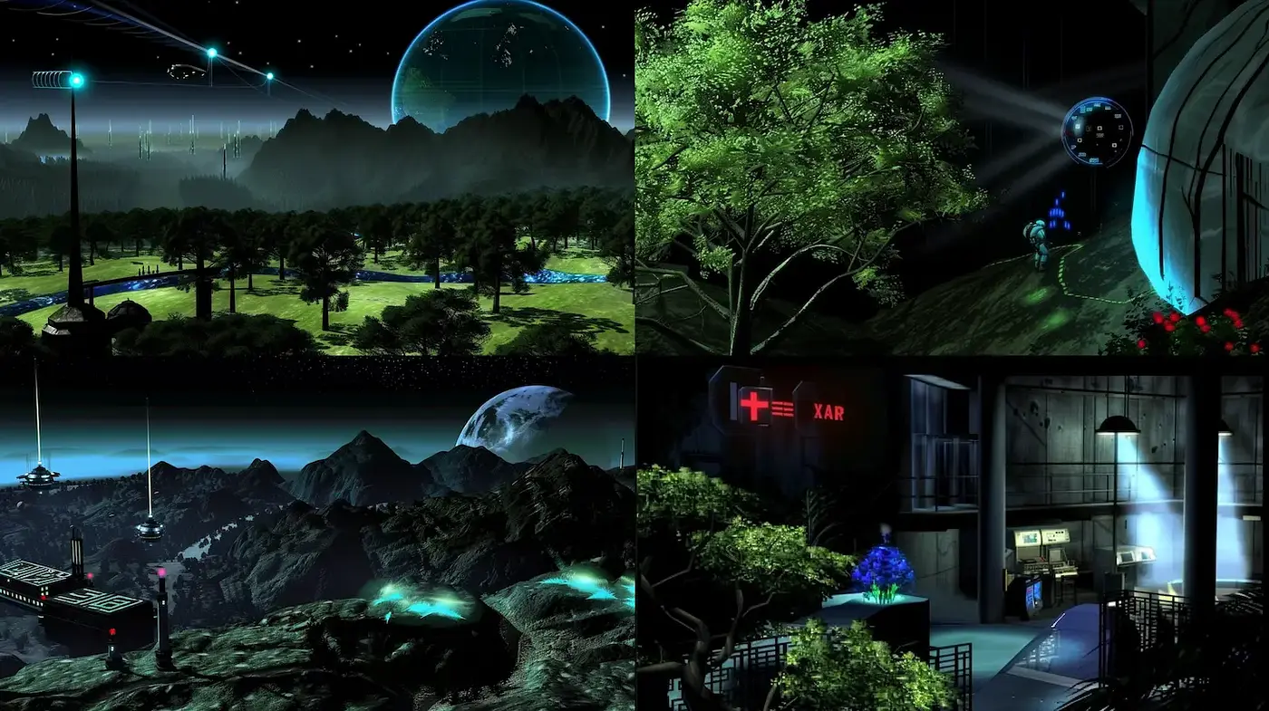 Futuristic Landscapes with an Intriguing Blend of Nature and Technology - Midjourney sref style