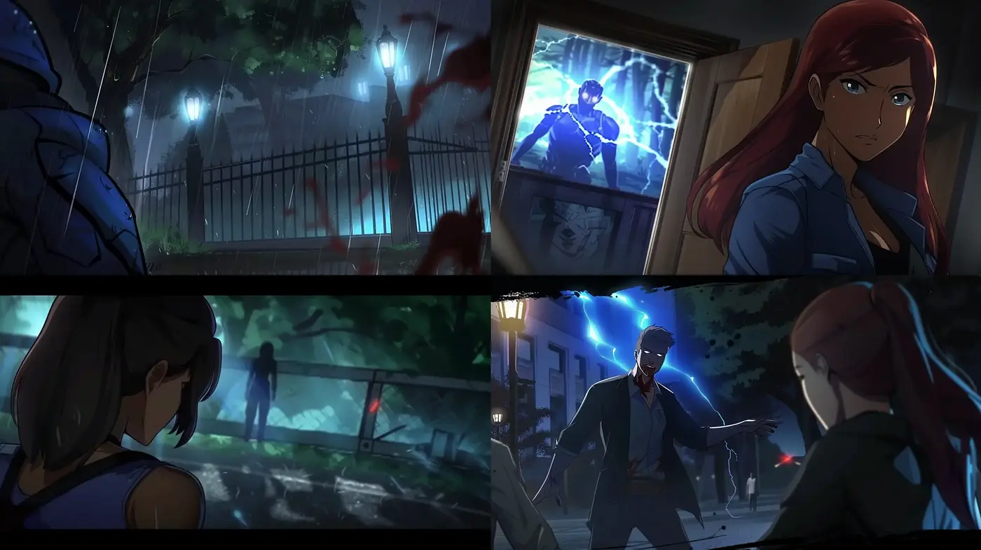 Nocturnal Chromatic Intrigue: A Study in Anime-Influenced Suspense - Midjourney sref style
