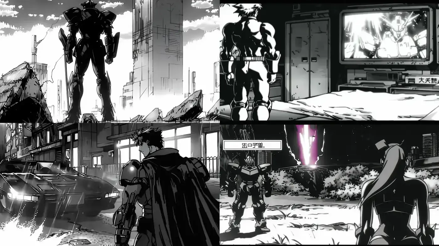 Dynamic and Gritty Cyberpunk Aesthetic with Comic Influences - Midjourney sref style