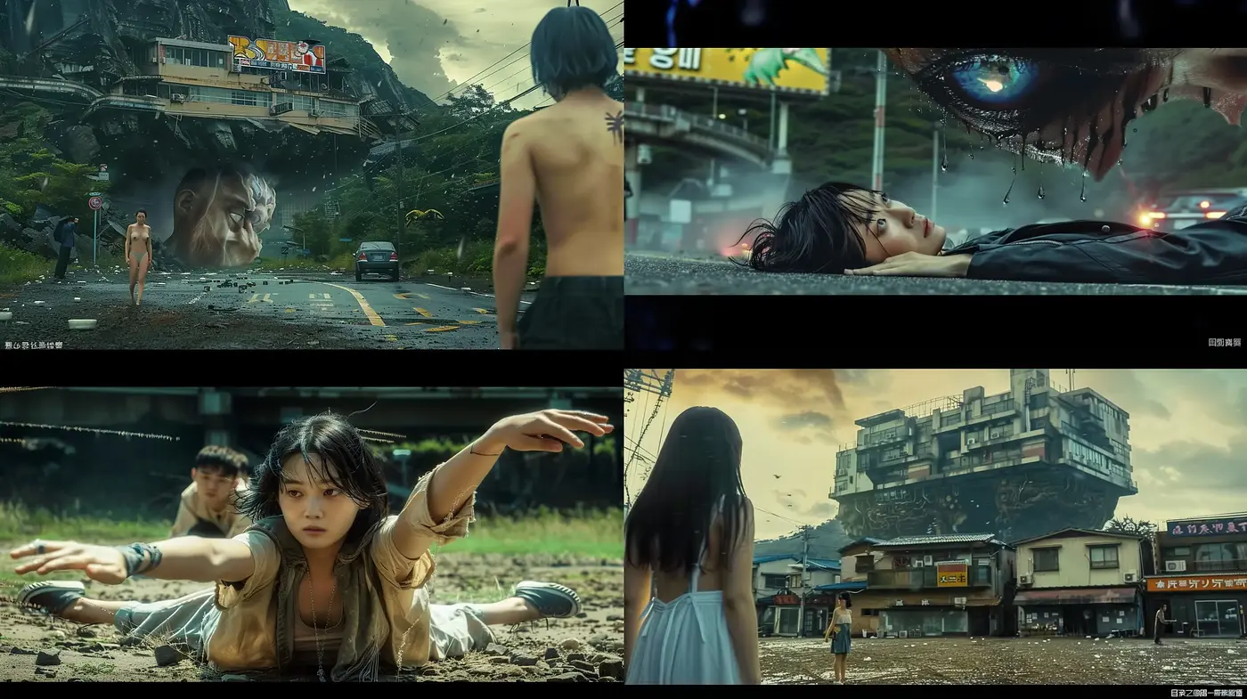 Post-Apocalyptic Cinematic Realism with Desaturated and Weathered Textures - Midjourney sref style