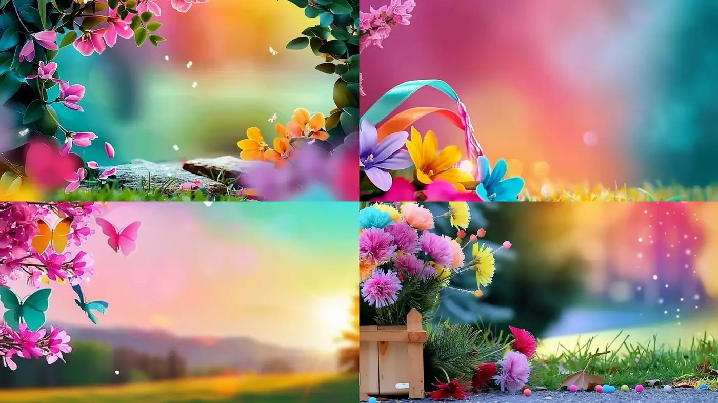 Luminous Dreamscapes with Floral Abundance - Midjourney sref style
