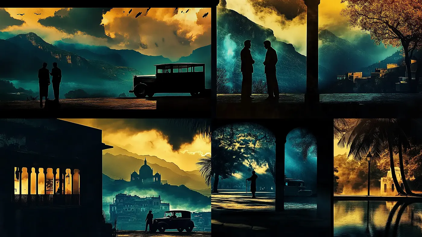 Twilight Silhouettes in Cinematic Ambiance - Midjourney sref style