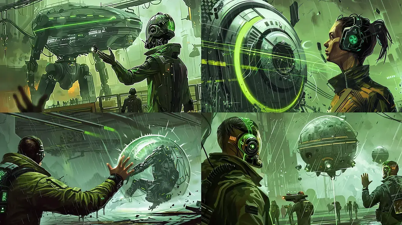 Futuristic Echoes of Dystopian Concept Art - Midjourney sref style