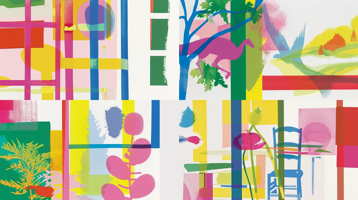 Fragmented Spectrum: A Synthesis of Abstract and Contemporary Visuals - Midjourney sref style
