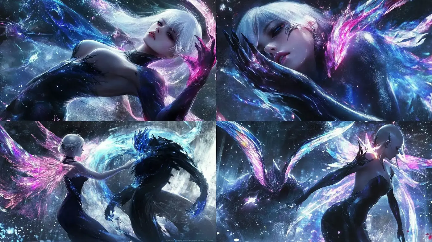 Cosmic Elegance: An Ethereal Voyage Through Stylized Galaxies - Midjourney sref style