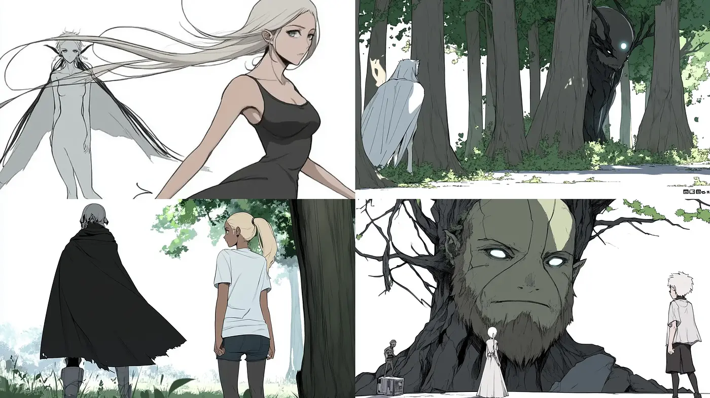 Ethereal Anime-Inspired Forest Encounters - Midjourney sref style