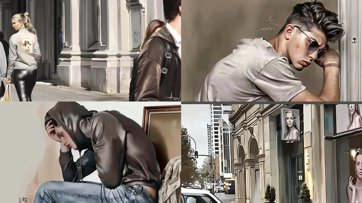 Urban Contemporary Aesthetic with Emotional Depth - Midjourney sref style