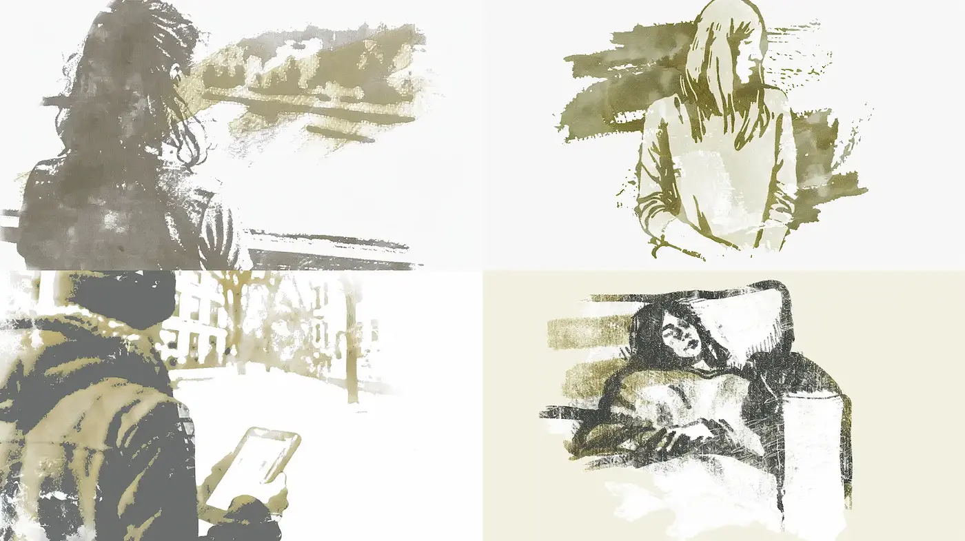 Contemporary Illustrative Style with Subtle Textures and Monochromatic Tones - Midjourney sref style
