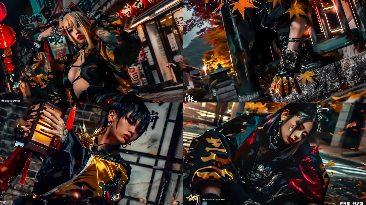 Dynamic Urban Fantasy with Rich Textures and Bold Colors - Midjourney sref style