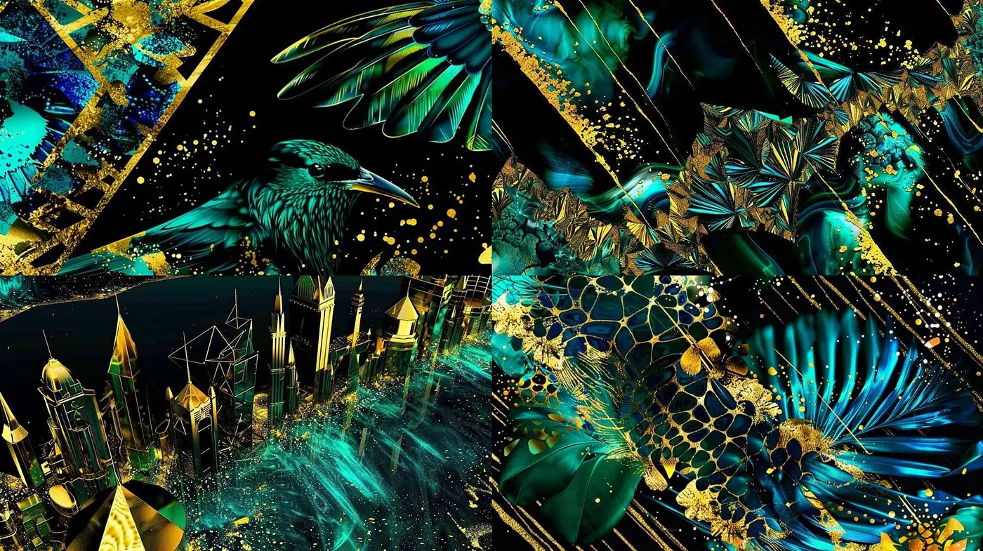 Ethereal Nocturnal Botanicals in Hypnotic Luminance - Midjourney sref style
