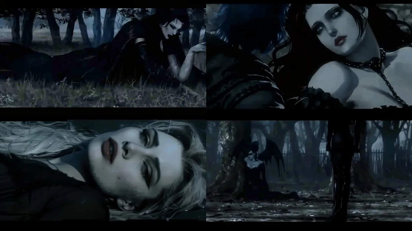 Gothic Nocturne: A Darkly Romantic Exploration in Monochrome - Midjourney sref style