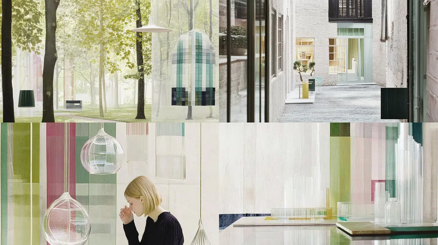 Softness and Transparency in Contemporary Architecture and Interiors - Midjourney sref style