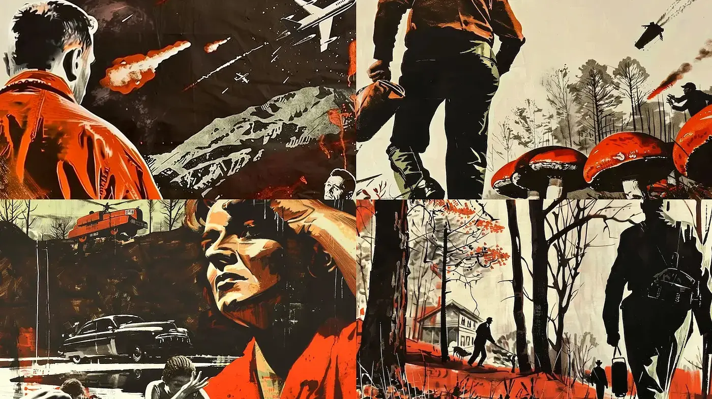Cinematic Vintage Style with a Tense Atmosphere - Midjourney sref style