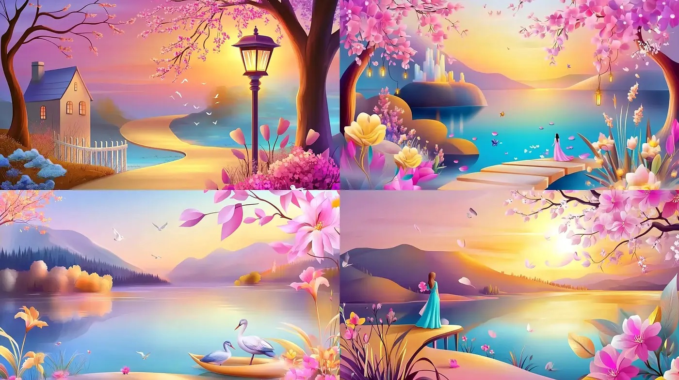 Enchanted Twilight Serenity with Pastel Hues - Midjourney sref style