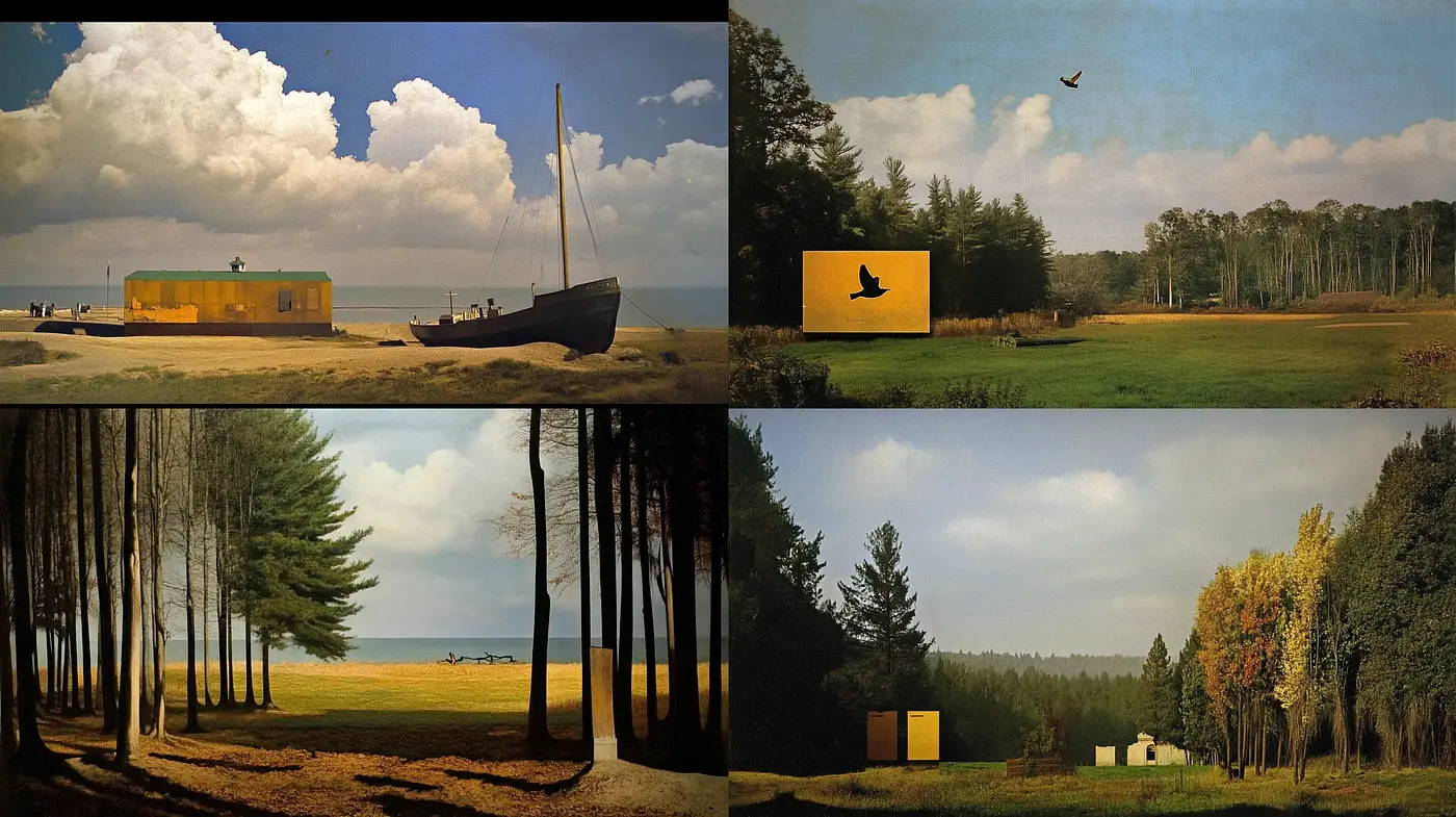 Serene Pastoral Vistas with a Hint of Romanticism - Midjourney sref style