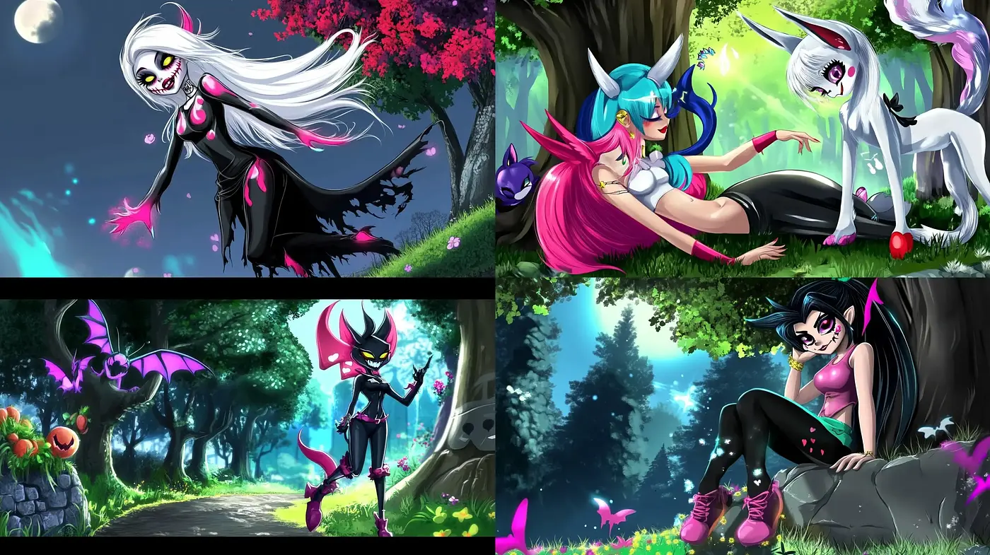 Luminous Fantasia: A Vivid Journey into an Enchanted Anime-Inspired Universe - Midjourney sref style