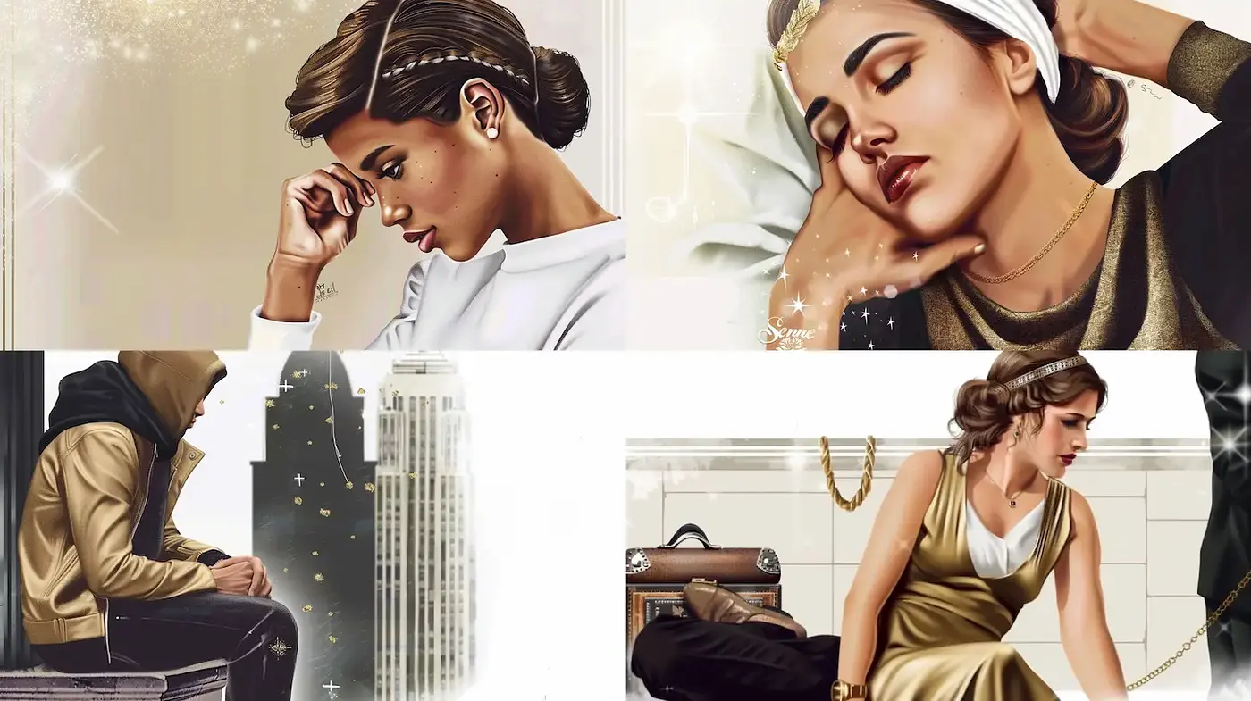Contemporary Portraits with a Touch of Elegance and Nostalgia - Midjourney sref style