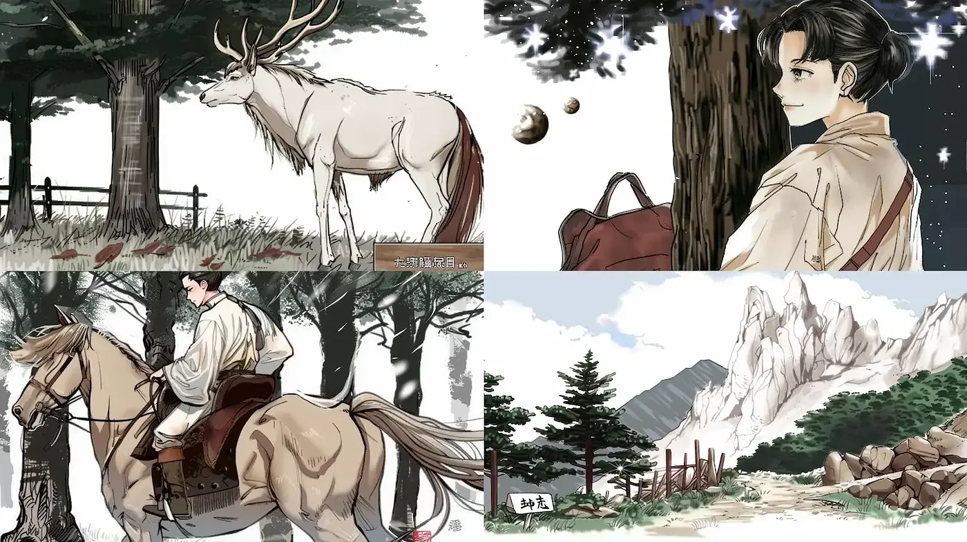 Nature-inspired Illustrations with a Subtle Storytelling Element - Midjourney sref style