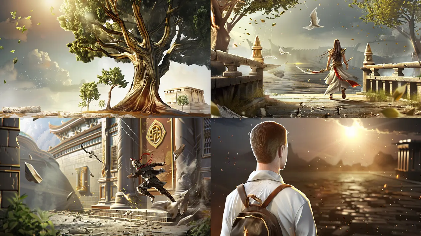 Sunlit Serenity: A Harmony of Nostalgic Luminescence and Nature's Splendor - Midjourney sref style
