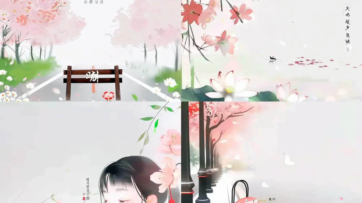 Serene and Delicate Aesthetic with Nature-Inspired Motifs - Midjourney sref style