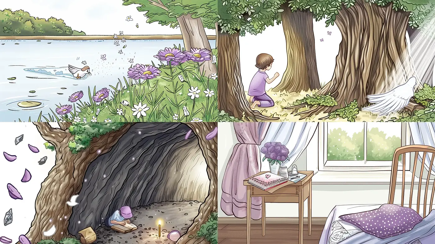 Serene Pastel Visions with a Whimsical Storybook Charm - Midjourney sref style
