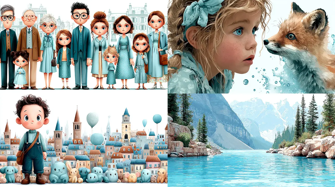 Charming and Whimsical Illustrations with a Soft Palette - Midjourney sref style