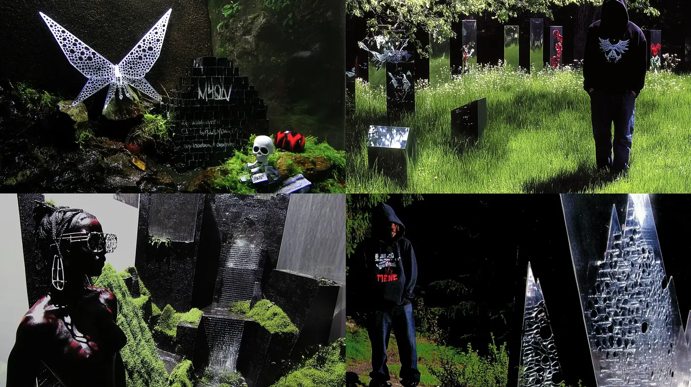 Moss-Enshrouded Monoliths in Twilight Hues - Midjourney sref style