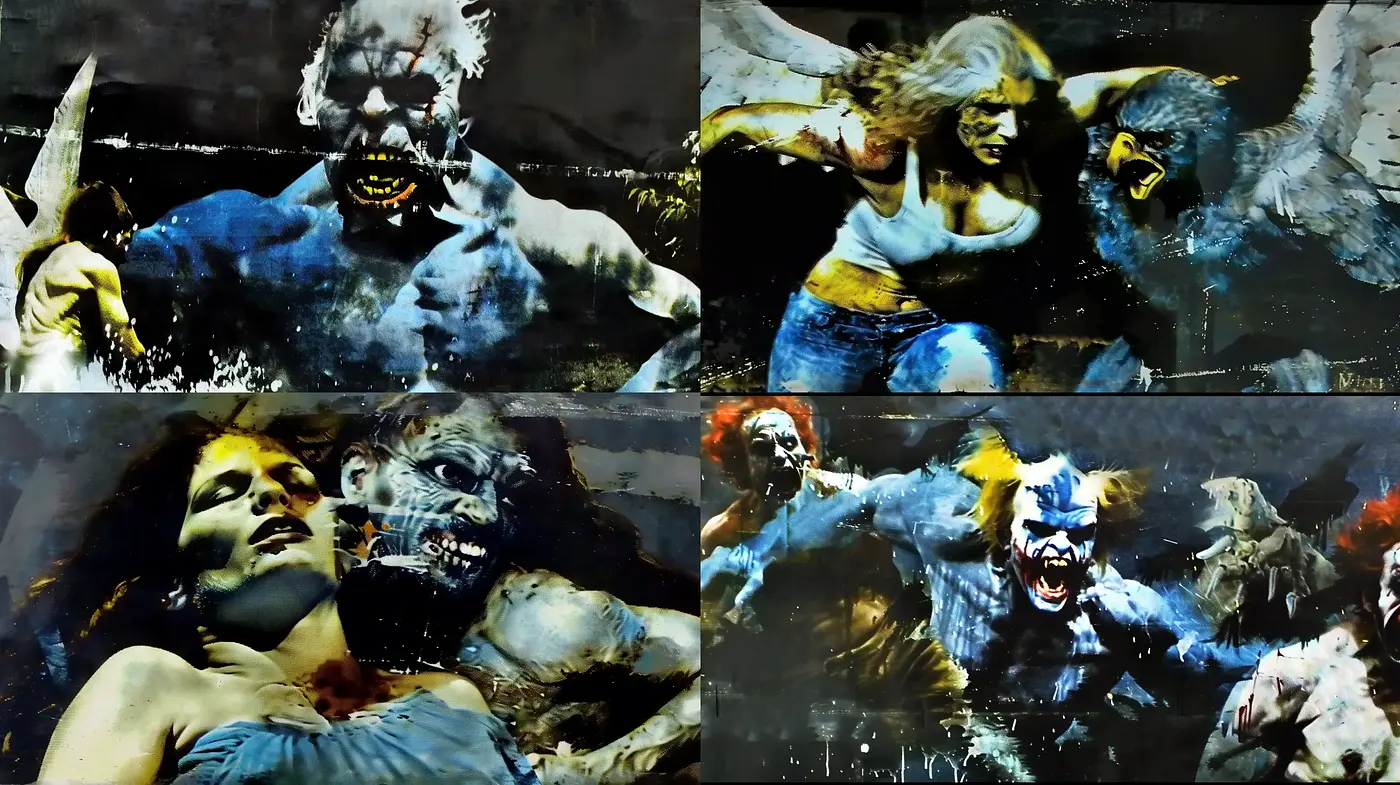 Ethereal Chaos: A Fusion of Dark Surrealism and Expressive Brushwork - Midjourney sref style