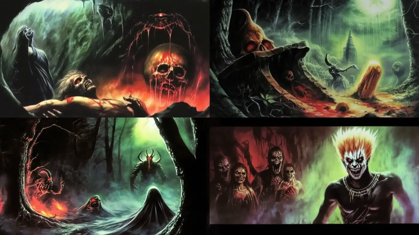 Ethereal Nightmare: Consistent Elements of Style in Dark Fantasy Tableaus - Midjourney sref style