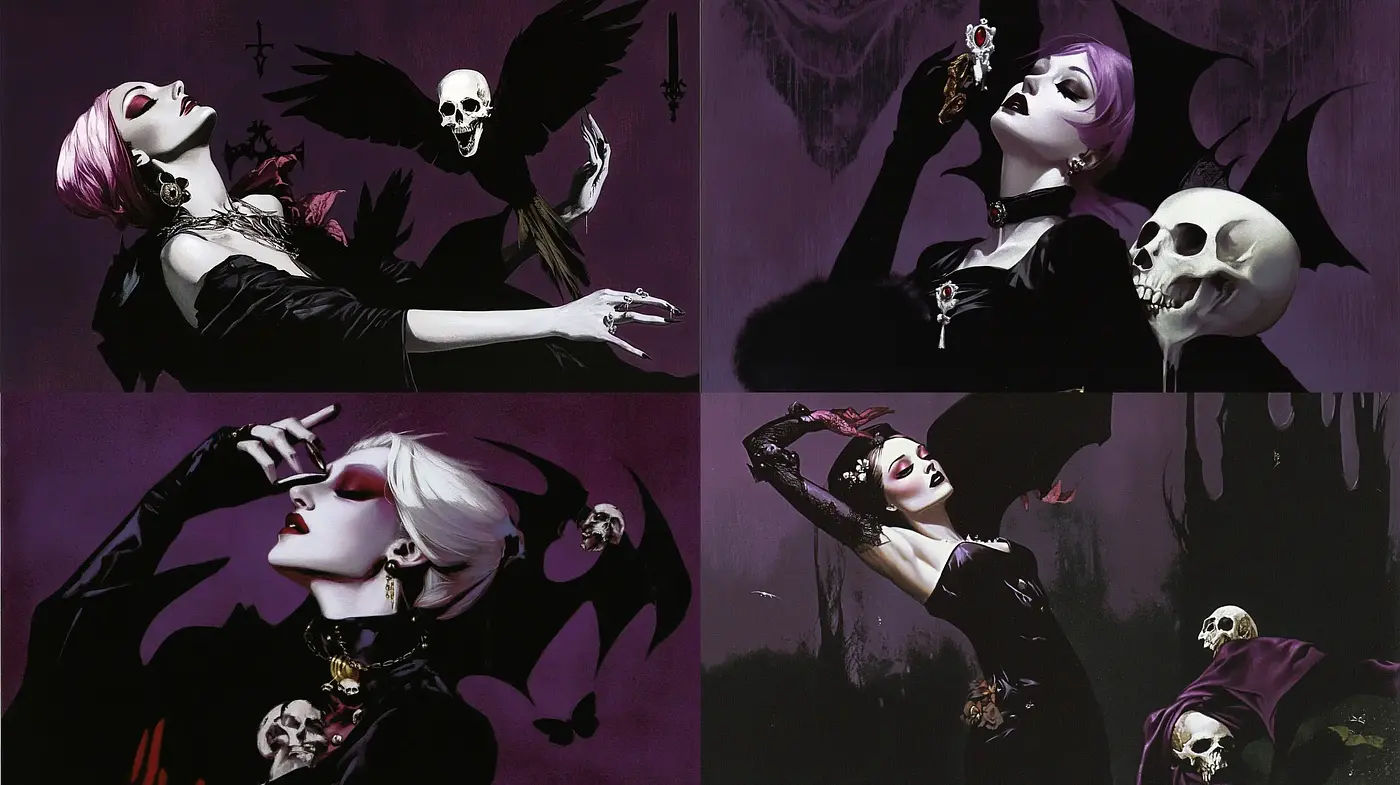 Gothic Elegance with a Baroque Touch - Midjourney sref style