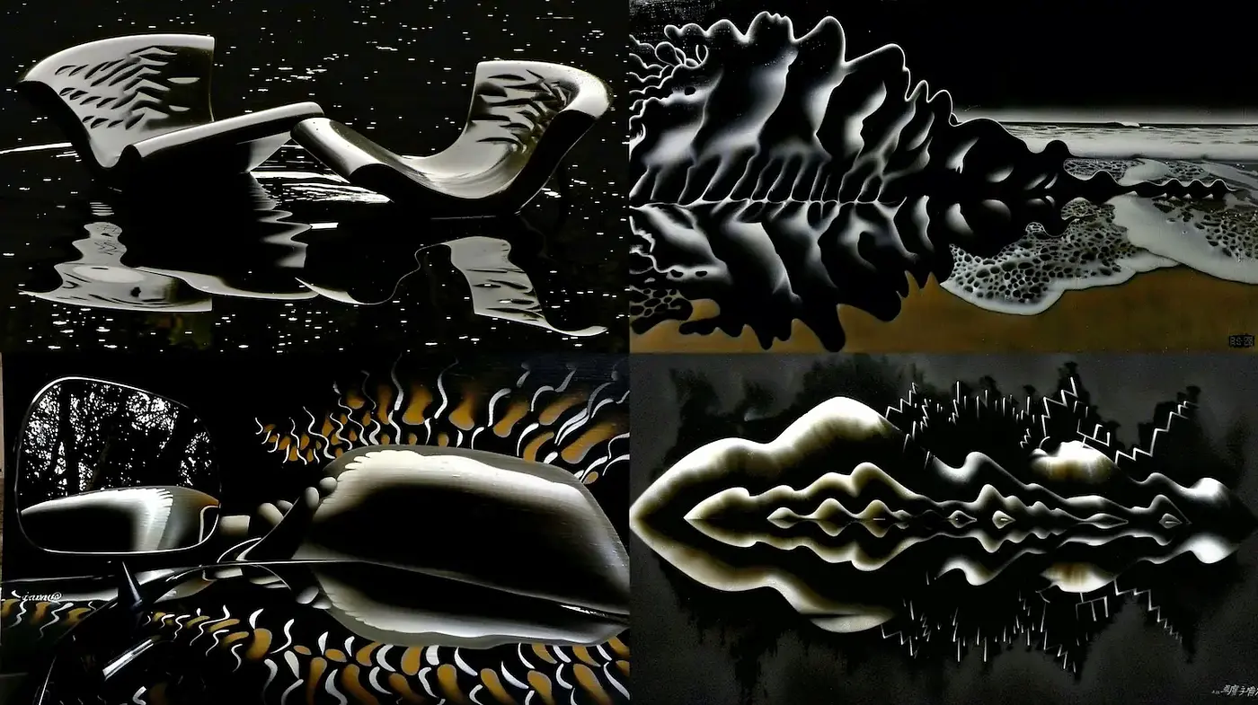 Fluid Abstraction with Organic and Geometric Motifs - Midjourney sref style