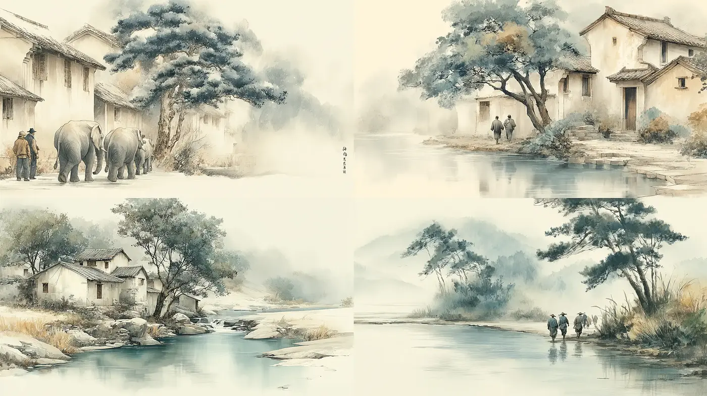 Calm and Serene Landscapes with Ethereal Quality - Midjourney sref style