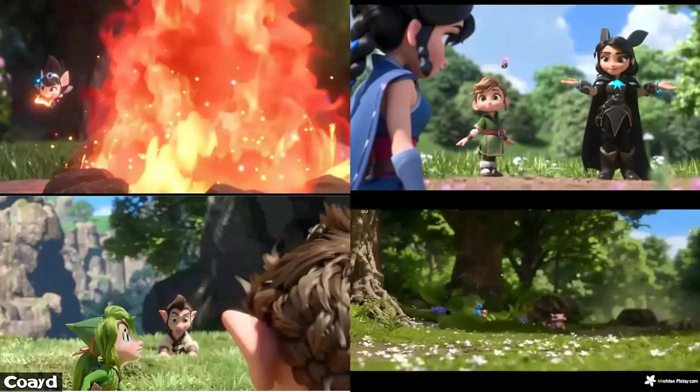 Lush Animated Adventure: Vivid and Expressive Digital Animation Style - Midjourney sref style