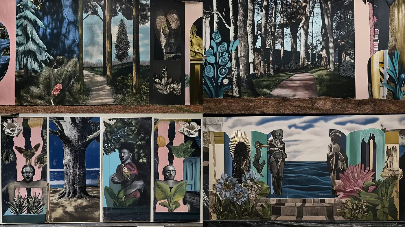 Whimsical Tableaus with Surrealist and Postmodern Influences - Midjourney sref style