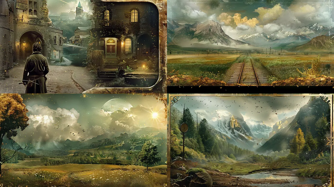 Ethereal Dreamscapes: A Consistent Journey Through Surreal Vistas and Lush Palettes - Midjourney sref style