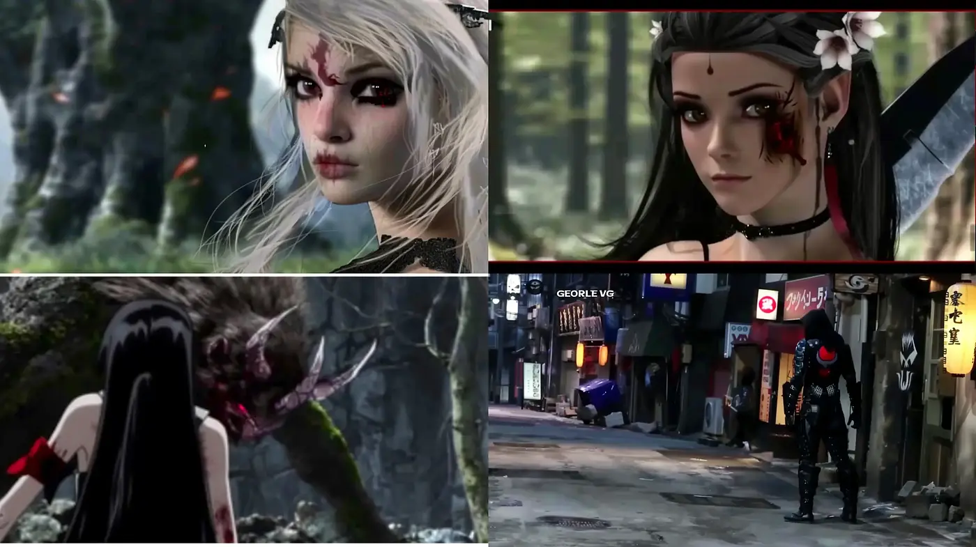 Dark Ethereal Fantasy with a Cinematic Anime Essence - Midjourney sref style