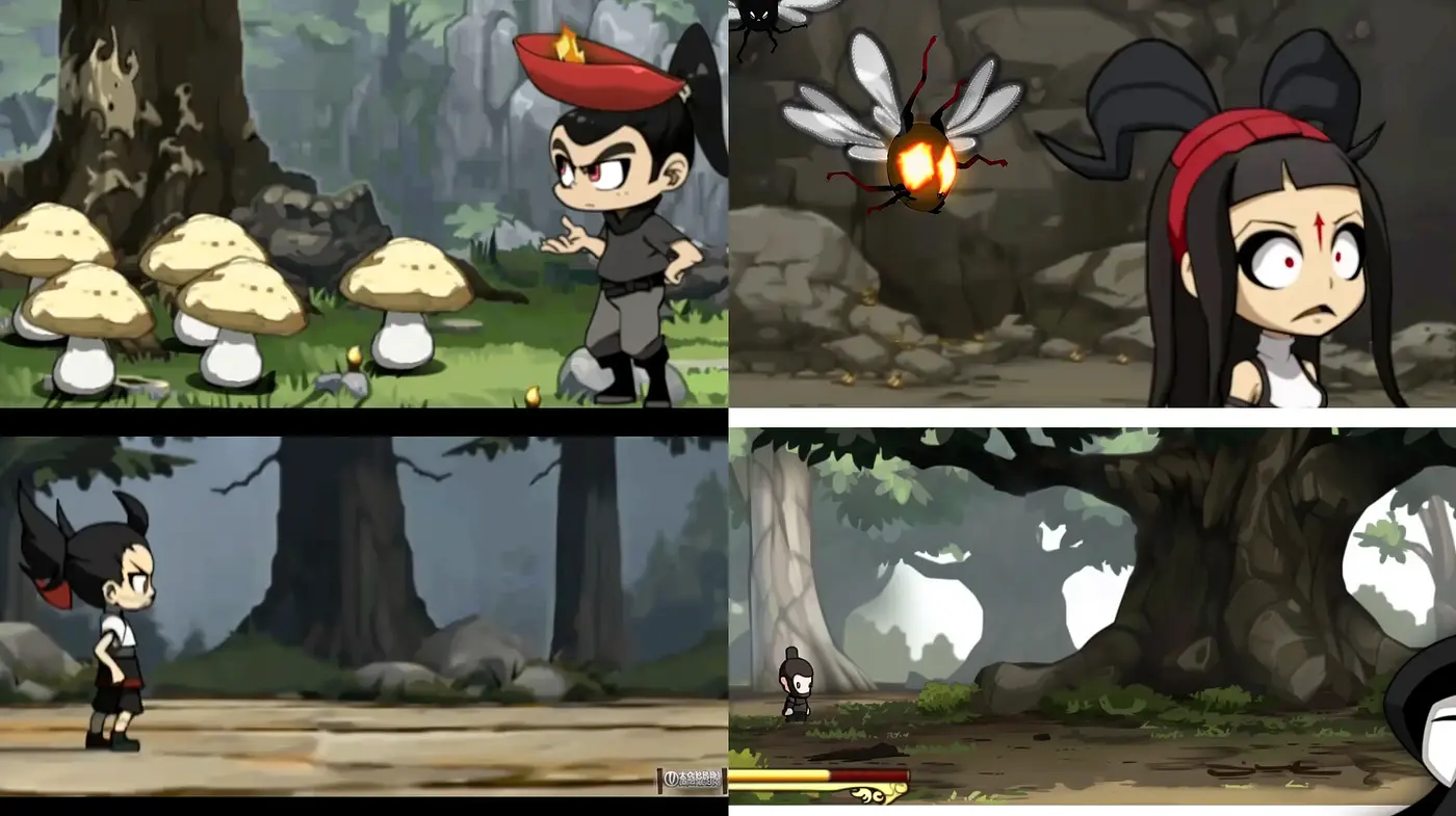 Consistent Animated Fantasy Forest Ambiance - Midjourney sref style