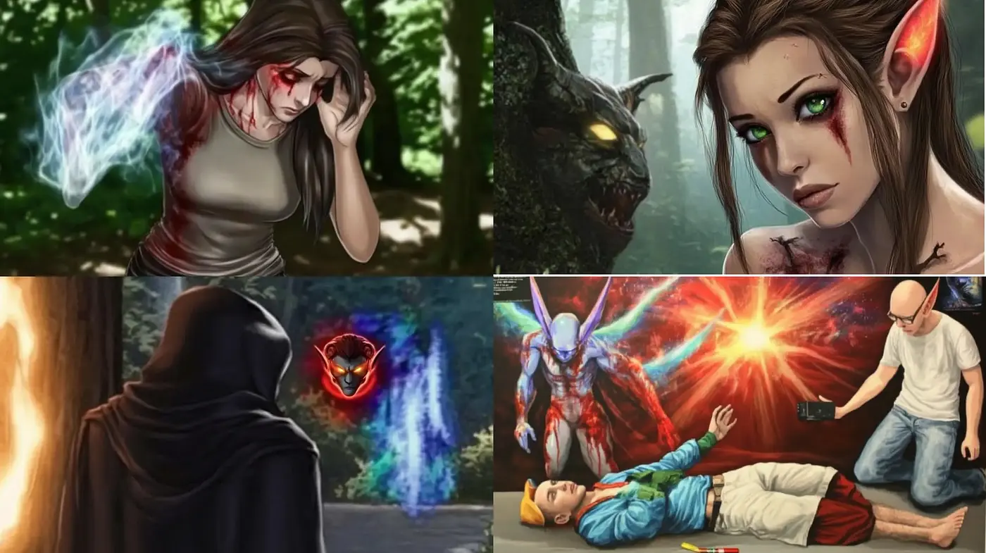 Enigmatic Fantasy Realm Fusion - Midjourney sref style