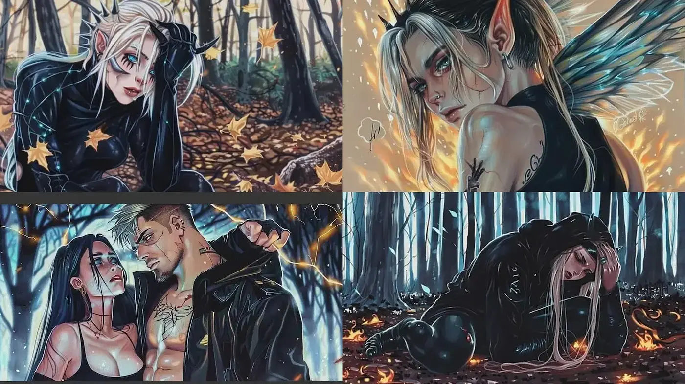 Enigmatic Twilight: An Ethereal Journey Through Stylized Autumnal Woods - Midjourney sref style
