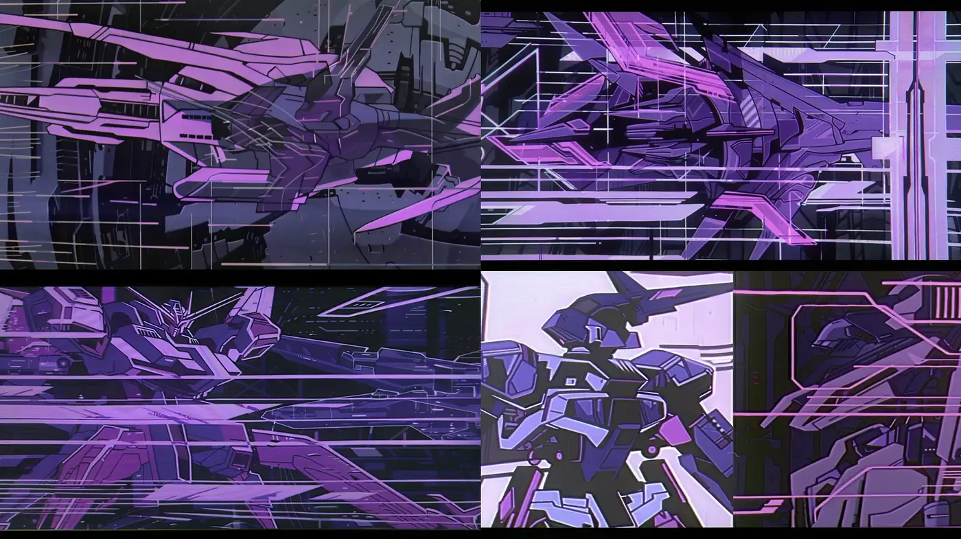 Futuristic Cyber-Mecha Tapestry - Midjourney sref style