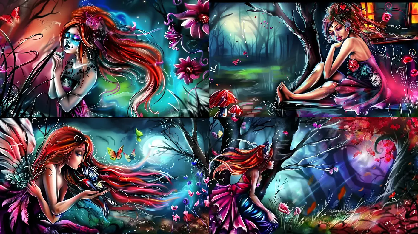 Enchanted Whimsy: A Journey Through Vibrant Fantasy Realms - Midjourney sref style