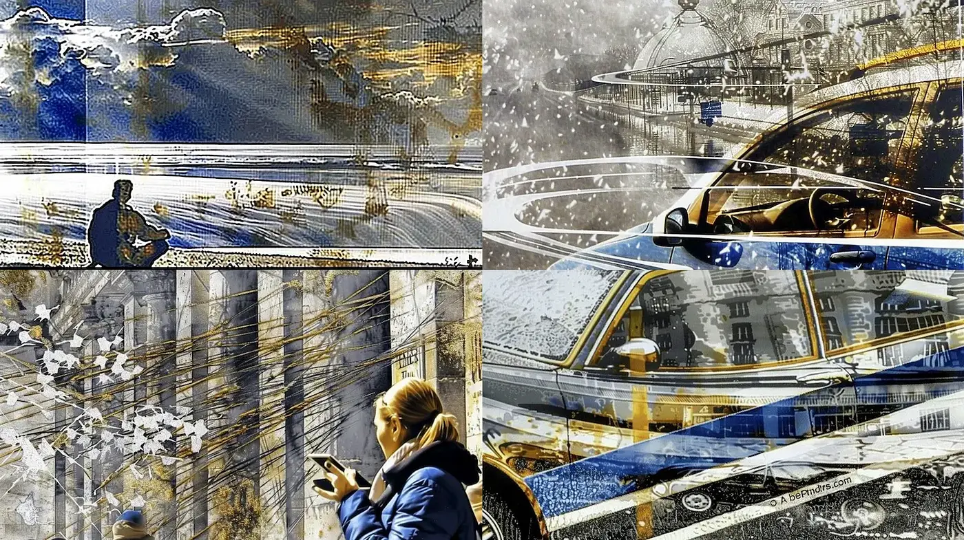 Contemporary Artistic Exploration with a Vintage Touch - Midjourney sref style