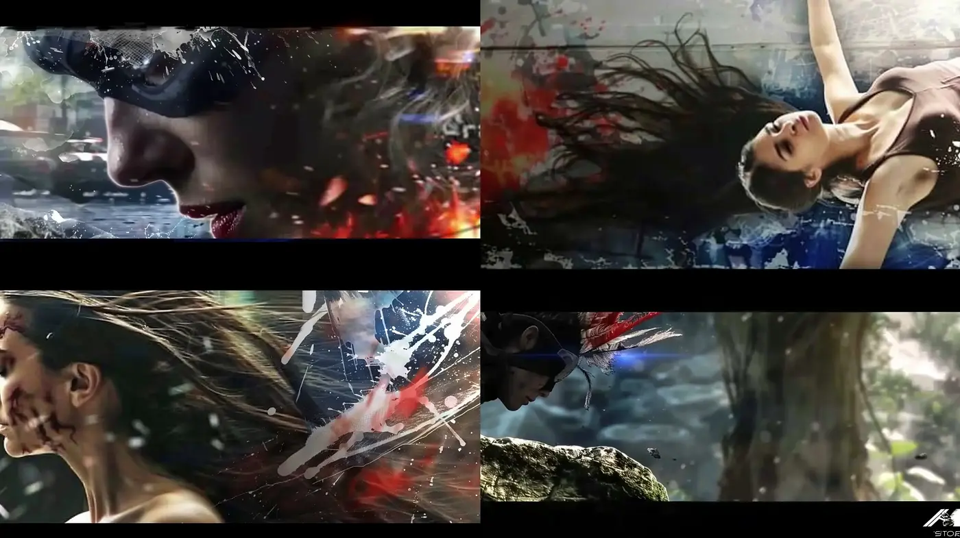 Kinetic Abstract Expressionism with a Cinematic Flair - Midjourney sref style