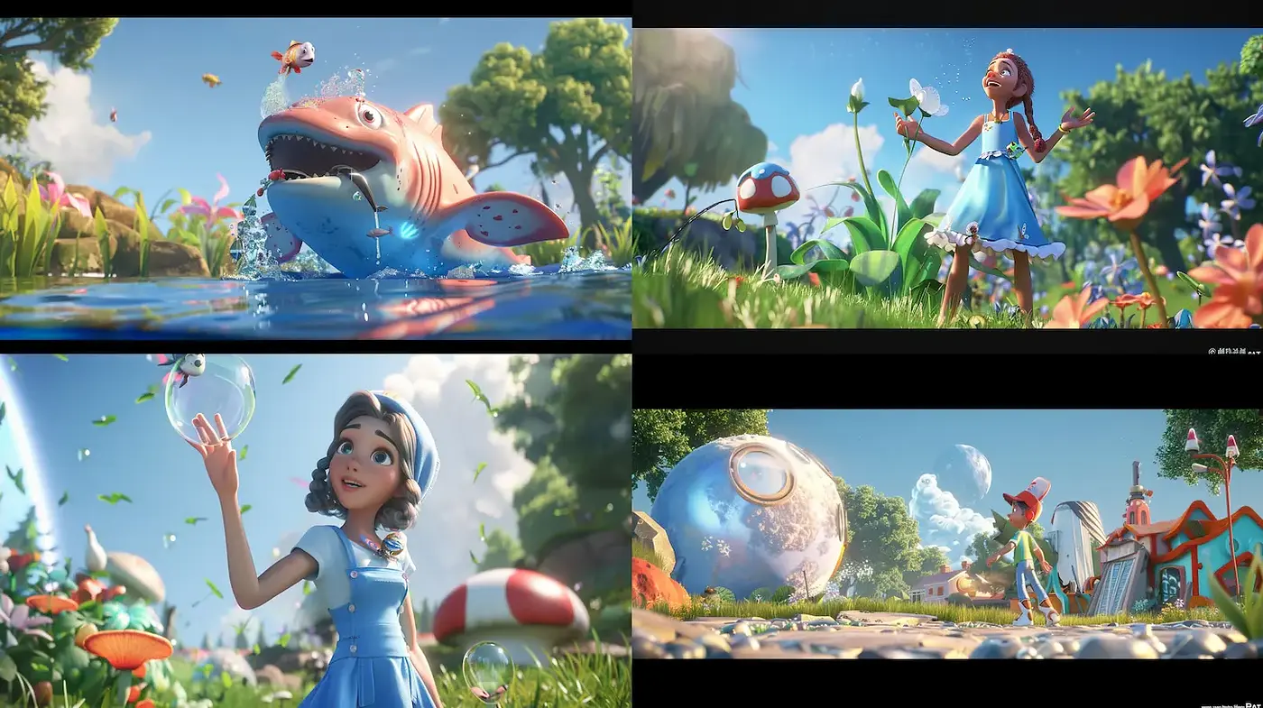 Playful and Whimsical 3D Animation with Vibrant Nature Elements - Midjourney sref style
