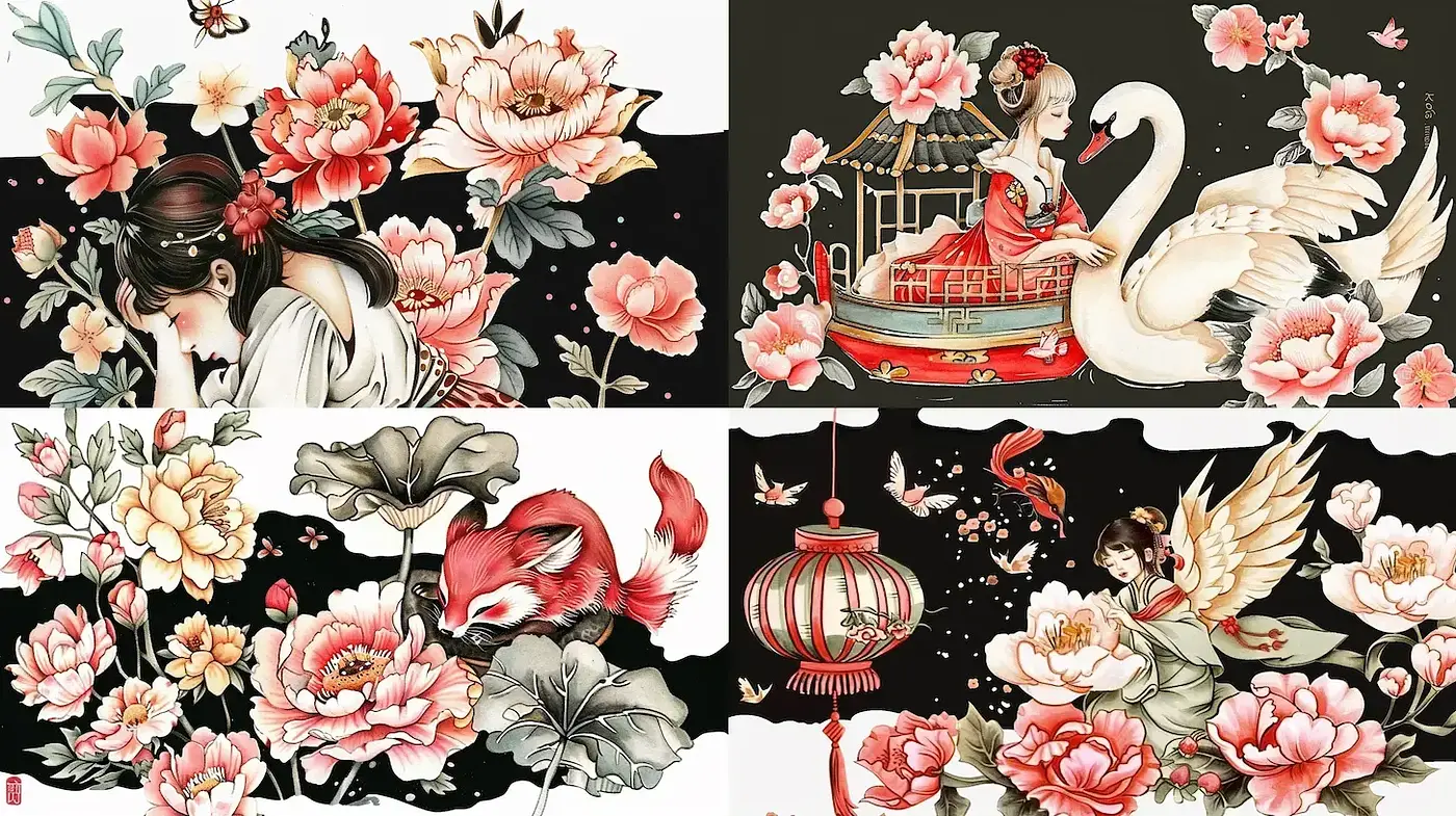 Delicate Floral Fantasies with a Whimsical Touch - Midjourney sref style